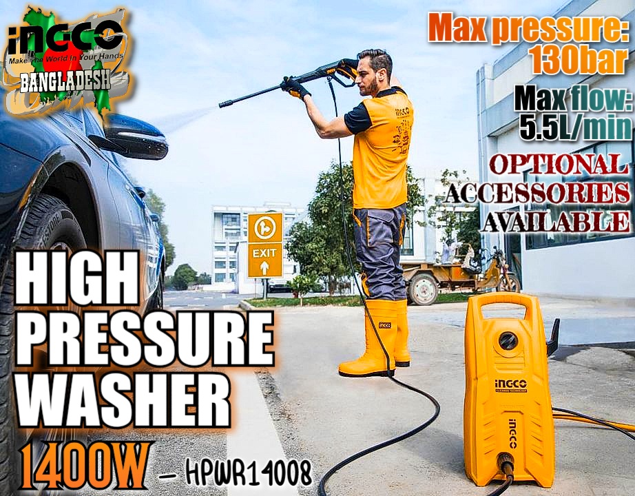 Pressure Washer 1400w Ingco hpwr14008