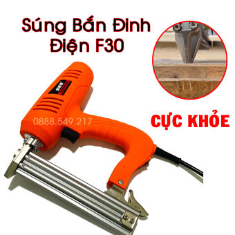 Súng Bắn Đinh Điện Chuyên Dụng -[ FREE SHIP] - Máy Bắn Đinh F30 Mẫu Mới Chuyên Bắn Gỗ, Nhựa, Aluminium, Thạch Cao... Hàng Lõi Đồng