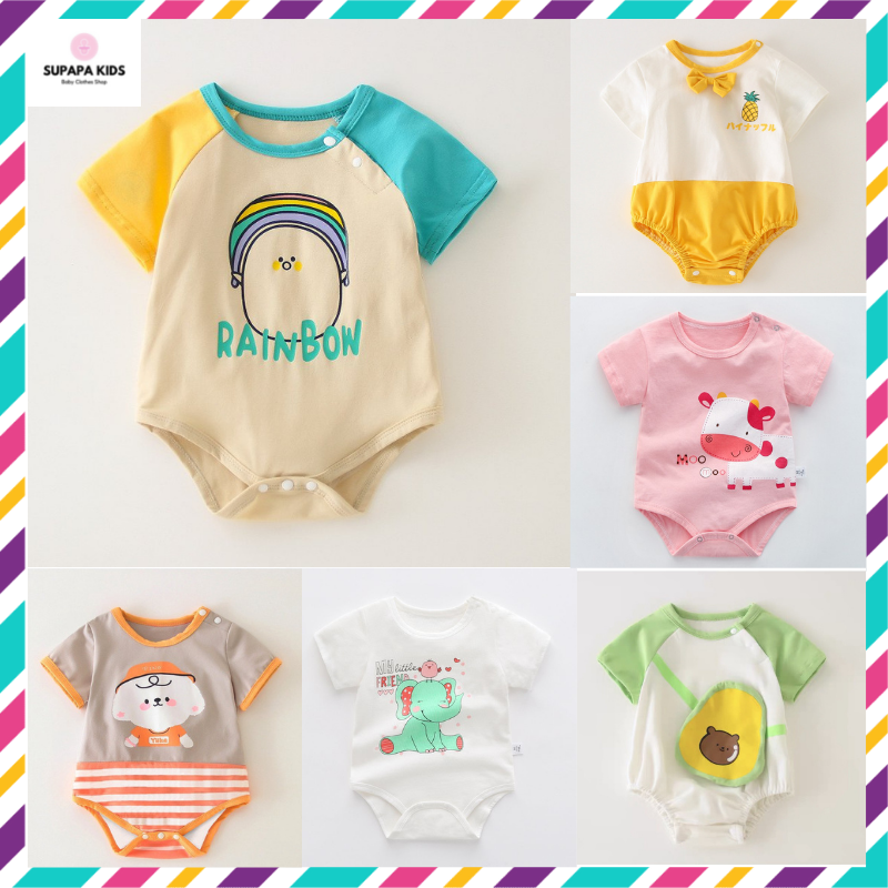 Bodysuit cho bé mẫu body chip mới chất cotton kiểu dáng hoạ tiết siêu dễ thương mẫu body cho bé từ 3-12kg