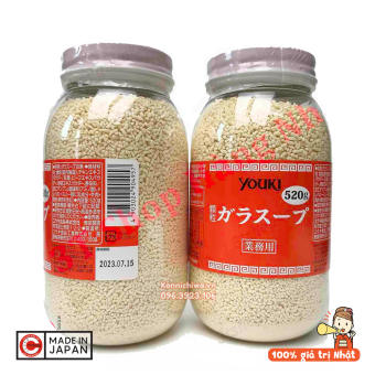 Hạt nêm YOUKI Nhật Bản hộp 520gr chiết xuất gà và rau củ - 4903024904957