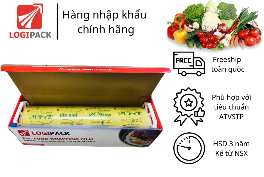 Màng bọc thực phẩm M Wrap _ 45cm x 300m _ Nhập khẩu Thái Lan