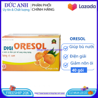 Bù nước và điện giải bổ sung năng lượng Digi Oresol dùng để thay thế nước và chất điện giải– Hôp 40 gói