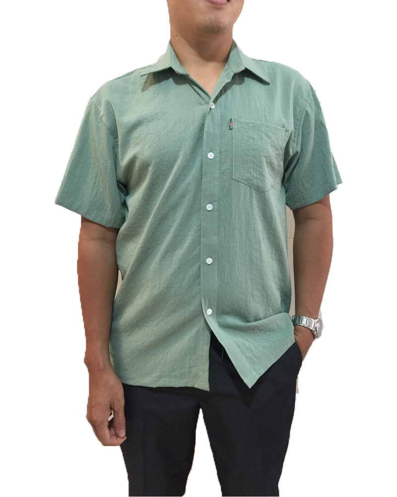 [SALE] Aó Sơ Mi Nam Trung Niên Ngắn Tay Vải chất vải Đũi Mềm Mát Sang Trọng Lịch Sự Size 85Kg