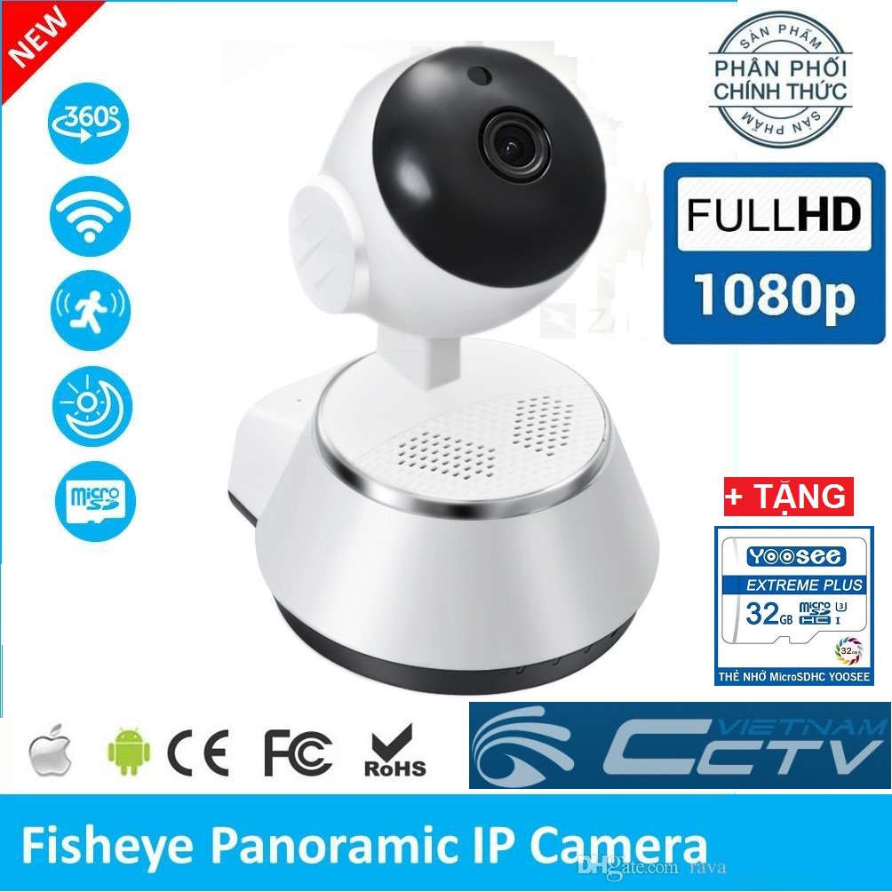 [Bảo Hành 24 tháng] Camera Ip Wifi V380 Plus xoay 360 độ , camera FullHD 2.0Mp x 1920 x1080p , ghi âm ghi hình đàm thoại 2 chiều , hỗ trợ quan sát ngày đêm