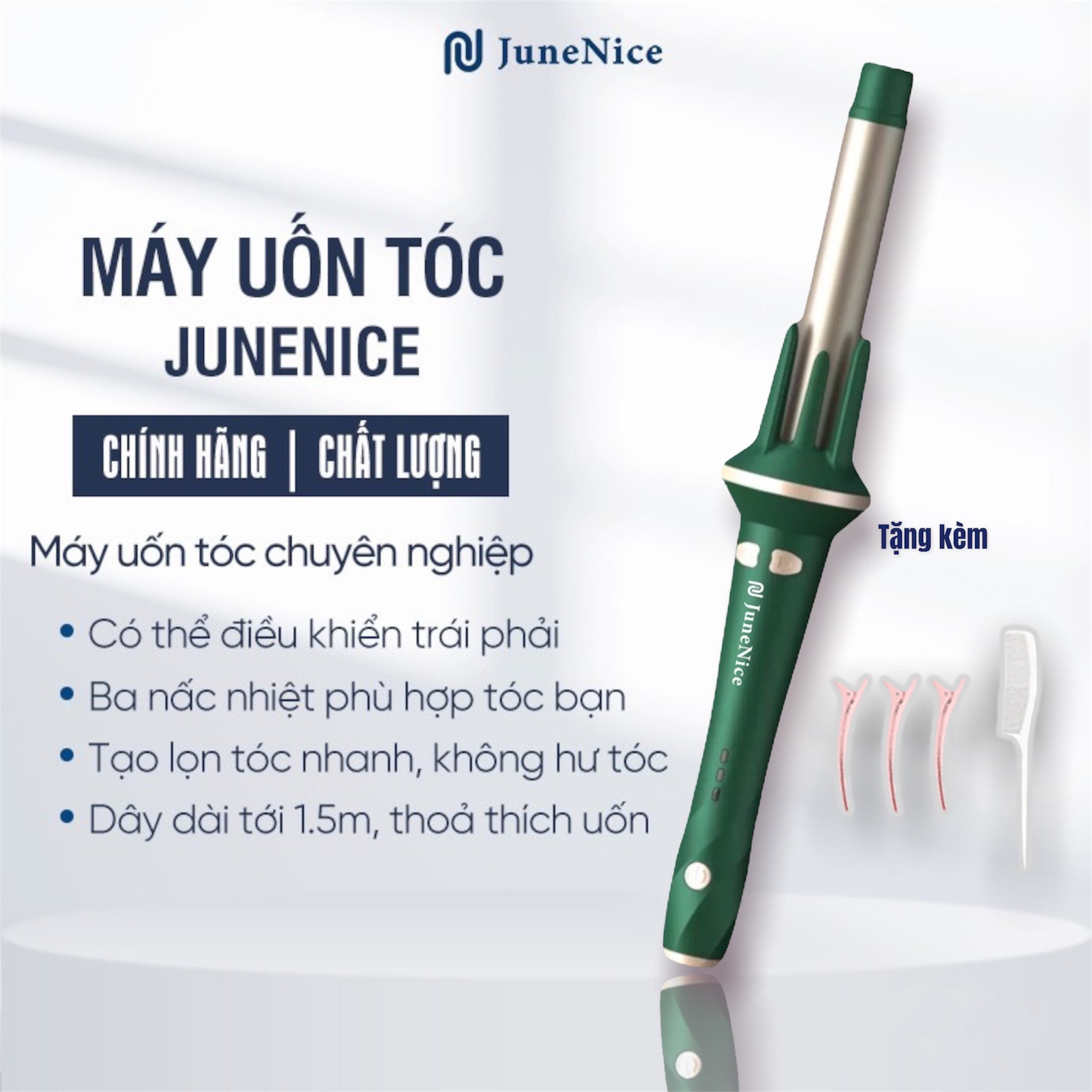 Máy uốn tóc đa năng June Nice, máy uốn tự động dễ sử dụng tiện lợi thao tác đơn giản dễ tạo kiểu tóc
