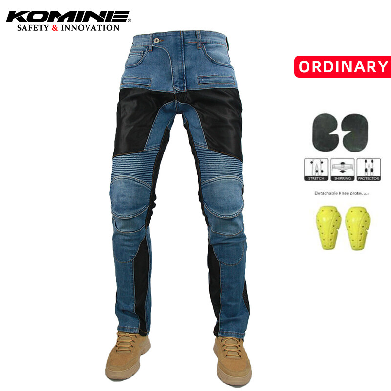 Komine quần bò thoáng khí thoải mái thẳng chống nước chống rơi chính hãng 719 khi đi xe máy có đệm bảo vệ pants