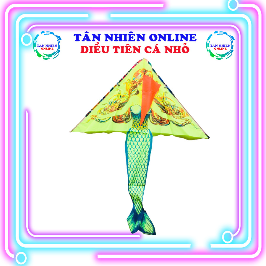 Diều Tiên Cá Lớn, Tiên Cá Nhỏ xinh xắn, Tặng kèm cuộn dây thả diều, cánh diều tuổi thơ, diều thả, Tân Nhiên Online