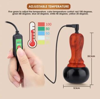 Máy Massage Đá Nóng Gua Sha Chạy Điện Bằng Đá Nóng Massage Sưởi Ấm Lưng Thư Giãn, Máy Matxa Gua Sha