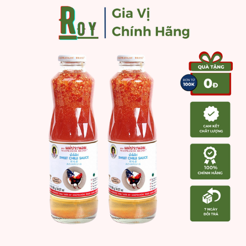 Sốt ớt chua ngọt Thái Lan Mae Pranom 980g ROY THAI dùng để chấm đồ nướng, chiên ngon tuyệt - Gia vị Thái Lan