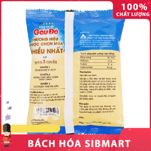 Cháo gấu đỏ ăn liền 50g - Bách Hóa SibMart - SA0011