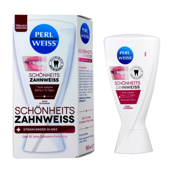 Kem đánh răng Perl Weiss làm trắng răng, loại bỏ các mảng bám, ố vàng trên răng, 50ml - Đức