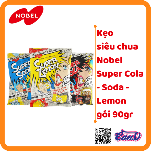 Kẹo siêu chua Super Lemon/ Soda/ Cola gói 90gr