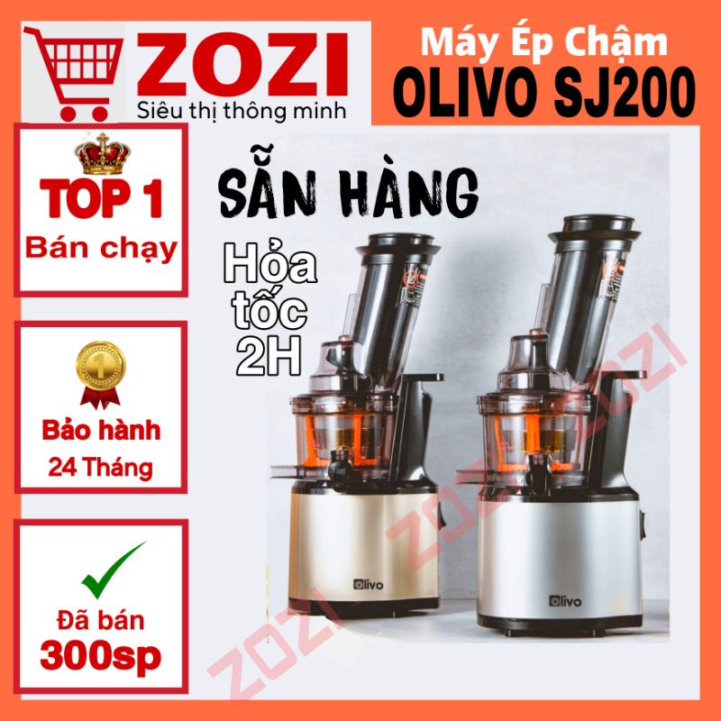 Máy ép chậm olivo sj200 thương hiệu mỹ chính hãng, máy ép hoa quả chậm olivo sj200 mới nhất - bh 24 tháng