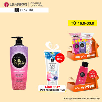 Dầu gội chăm sóc và nuôi dưỡng tóc Elastine Silk Repair 550ml - Hương Hoa Anh Đào