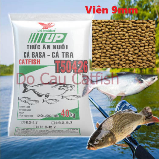Thức ăn Cá UP T50426(Viên 9mm) Cho Cá Ăn Hoặc Dùng Câu Cá,rô phi,Chép(1kg)-Cám Cá up