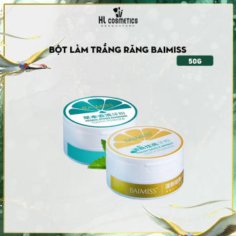 Bột Đánh Răng Baimiss 50g Chanh Bạc Hà An Toàn Trắng Răng Hoàn Hảo Nụ Cười