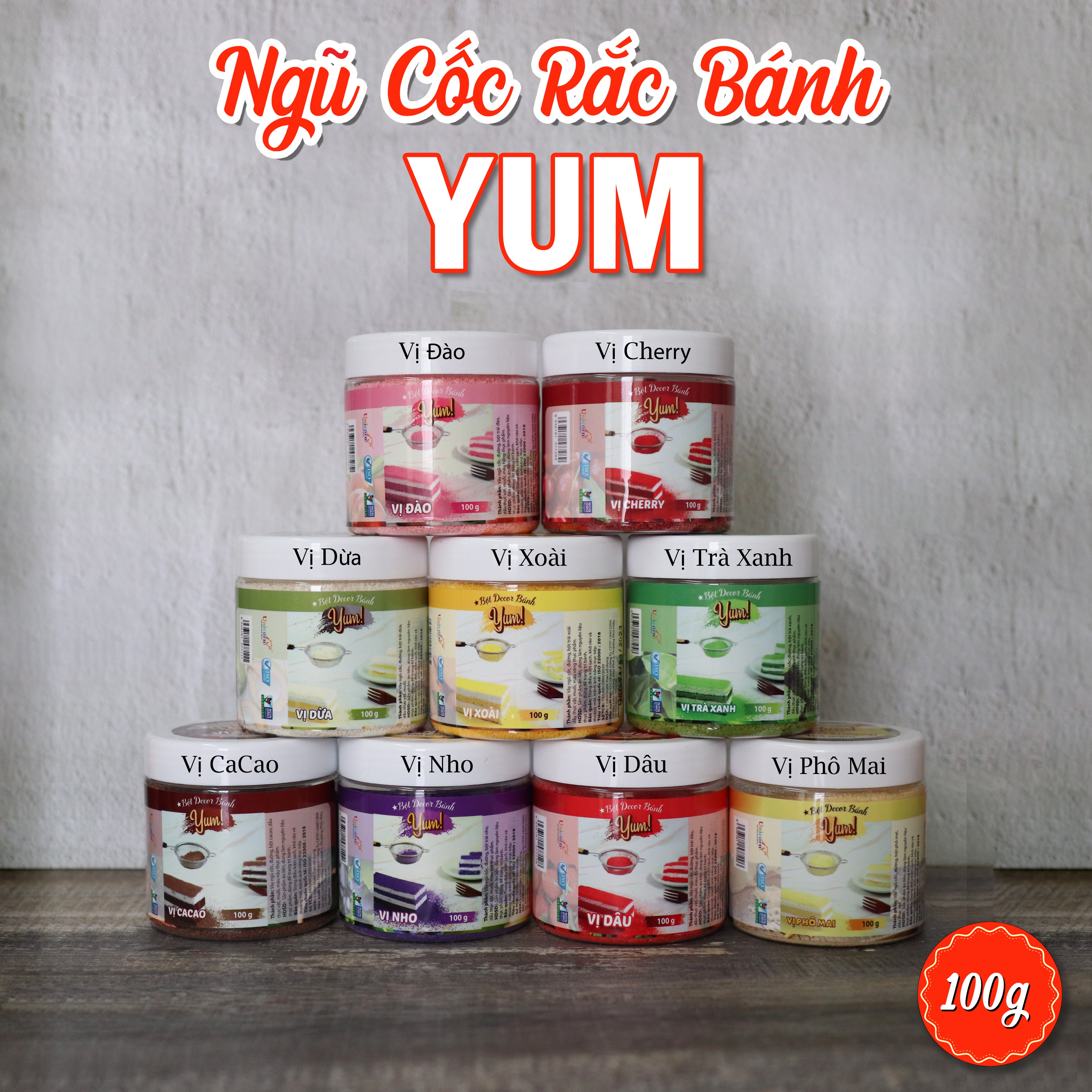 BỘT RẮC TRANG TRÍ BÁNH 100GR - BỘT DECOR BÁNH - ĐỒNG TIẾN
