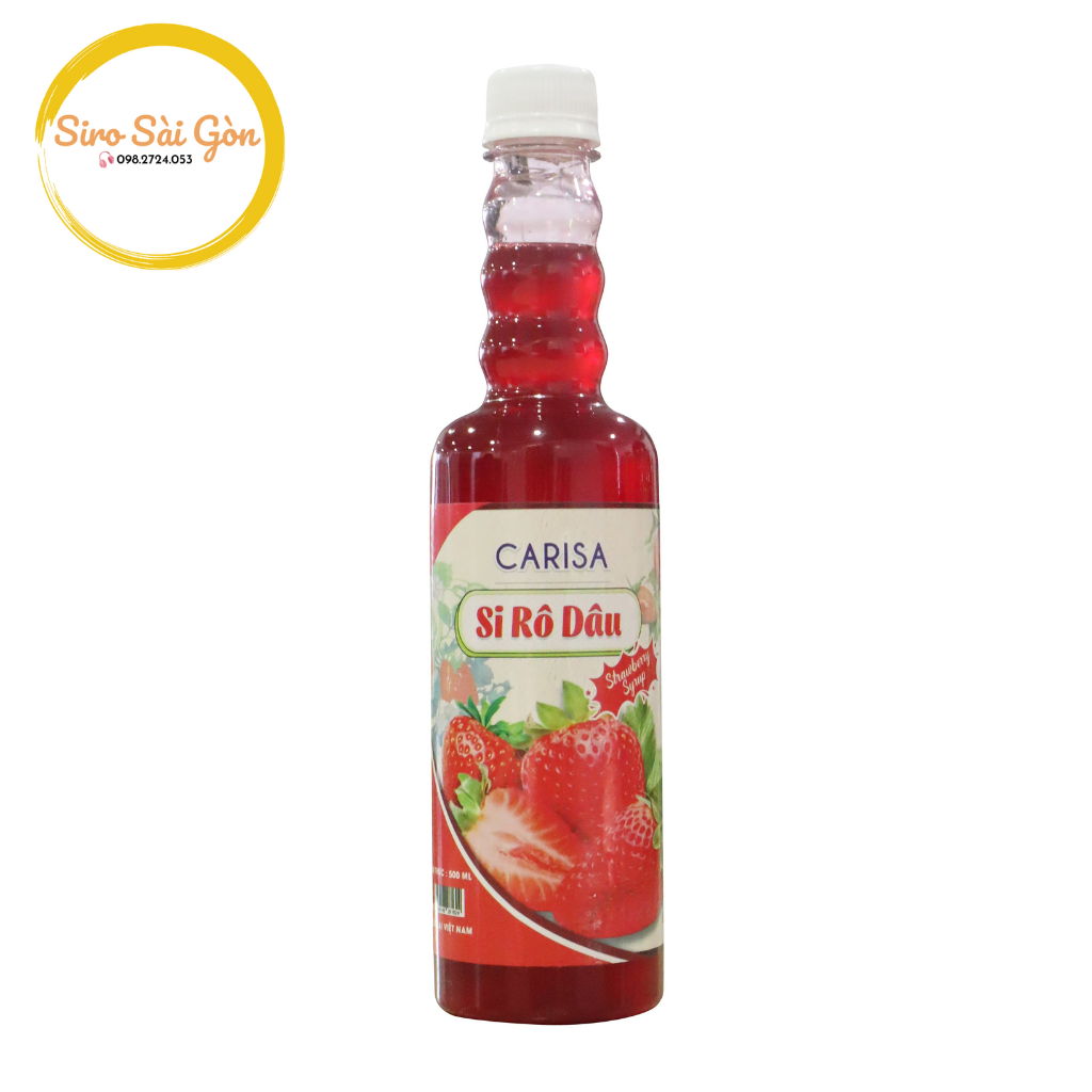 Siro dâu carisa 500ml - sữa chua dâu siêu hot