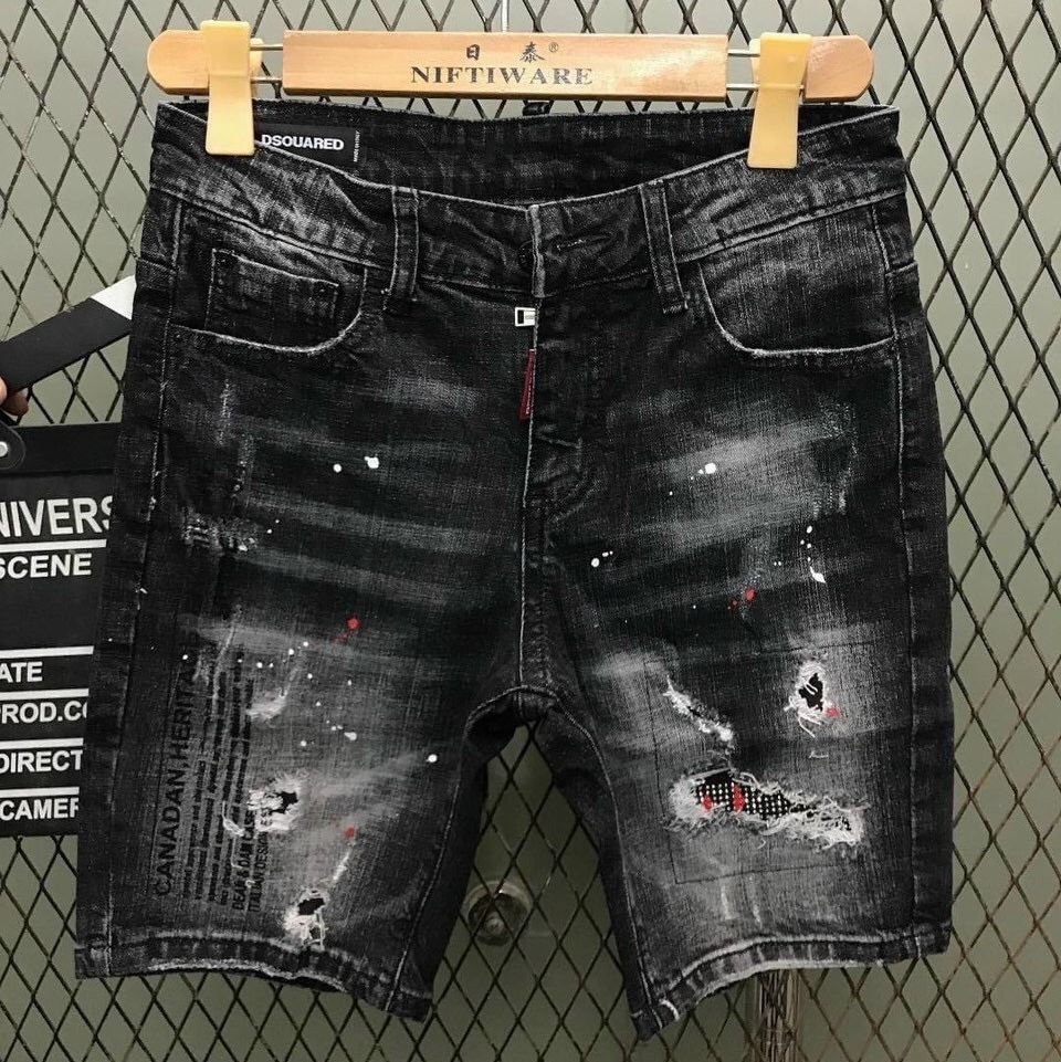 Quần short jean 🔰sjkv230🔰 co giãn thêu micky giả khóa kéo phong cách thời trang hpstore