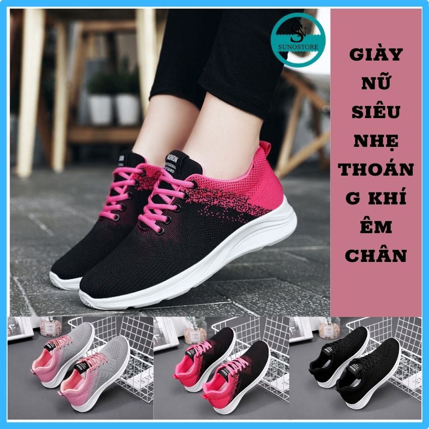 Giày Thể Thao Nữ Tháng Khí Êm Chân Năng Động Kiểu Hàn Quốc Mang Đi Làm.Chạy Bộ Tập Gym Cho Nữ GTTN11