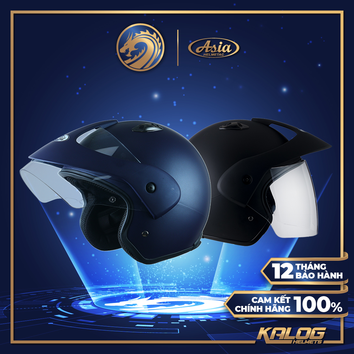 Mũ bảo hiểm asia mt 121 mt121 mt-121 có kính mái che - bảo hành 12 tháng