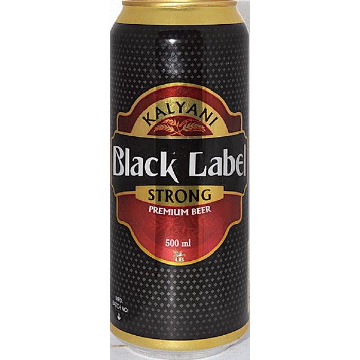 Kalyani Black Label Super Strong Premium Beer Can, 24 x 490ml