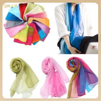 QINJUE Nữ Chống nắng mùa hè Khăn choàng cổ Khăn trùm đầu Khăn choàng điều hòa không khí Băng Đô Khăn lụa Khăn choàng Khăn Quấn Đầu Khăn Voan