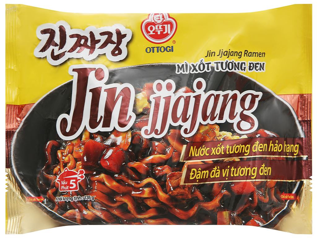 Mì xốt tương đen jin jjajang ramen ottogi gói 135g