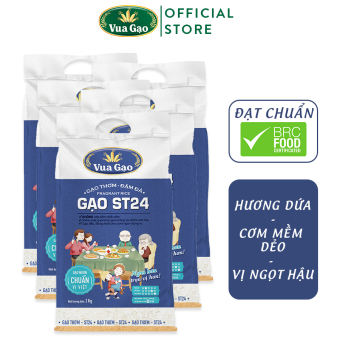 Combo 5 Túi Gạo ST24 Đậm Đà Túi 2kg - Chính Hãng Vua Gạo - Gạo Thơm Ngon, Dẻo Nhiều, Vị Ngọt Hậu - Top 1 Thế Giới 2017