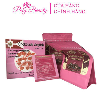 Kẹo Socola Giảm Cân Đan Mạch Chokolade Vægttab, Kẹo Giảm Cân Chocolate Hồng Giúp Hỗ Trợ Giảm Mỡ Thừa Cấp Tốc Hiệu Quả Hộp 40 Viên