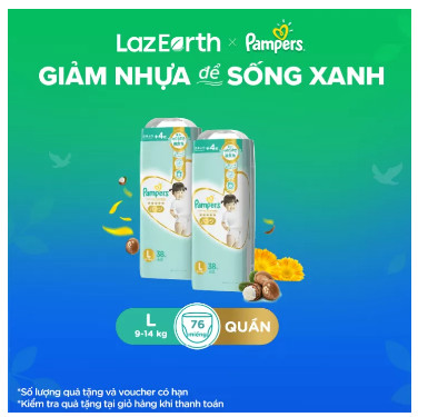 Combo 2 tã/ bỉm quần pampers nội địa nhật bản, size l , cao cấp thượng hạng
