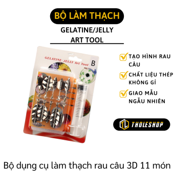 Dụng cụ làm rau câu - Bộ 10 dụng cụ làm thạch rau câu 3D nghệ thuật - Bộ dụng cụ làm thạch rau câu 3D tạo kiểu hoa lá nhiều mẫu