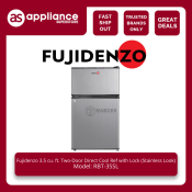 Fujidenzo 3.5 cu. ft. Two-Door Refrigerator with Lock