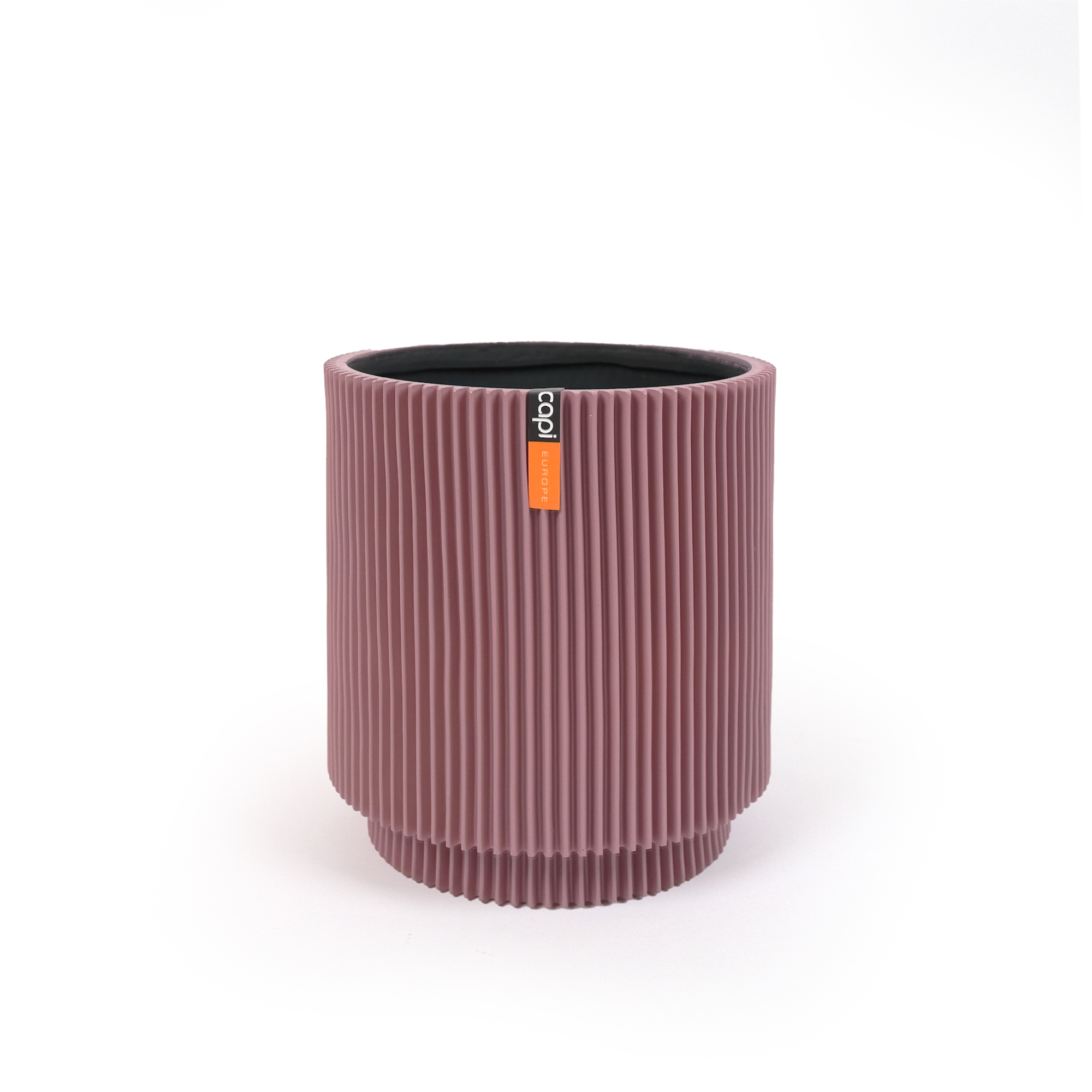 Vase Cylinder Groove Dusty pink (Size D 23 x H 25 cm) - กระถางต้นไม้ Modern แบรนด์ Capi Europe ราคา 1,215 บาท*ส่งฟรี