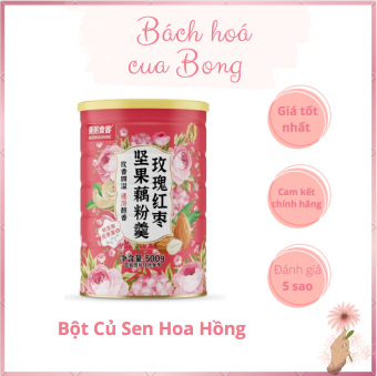Bột Củ Sen Hoa Hồng Dưỡng nhan Meizhoushike hộp 500gr (M11)