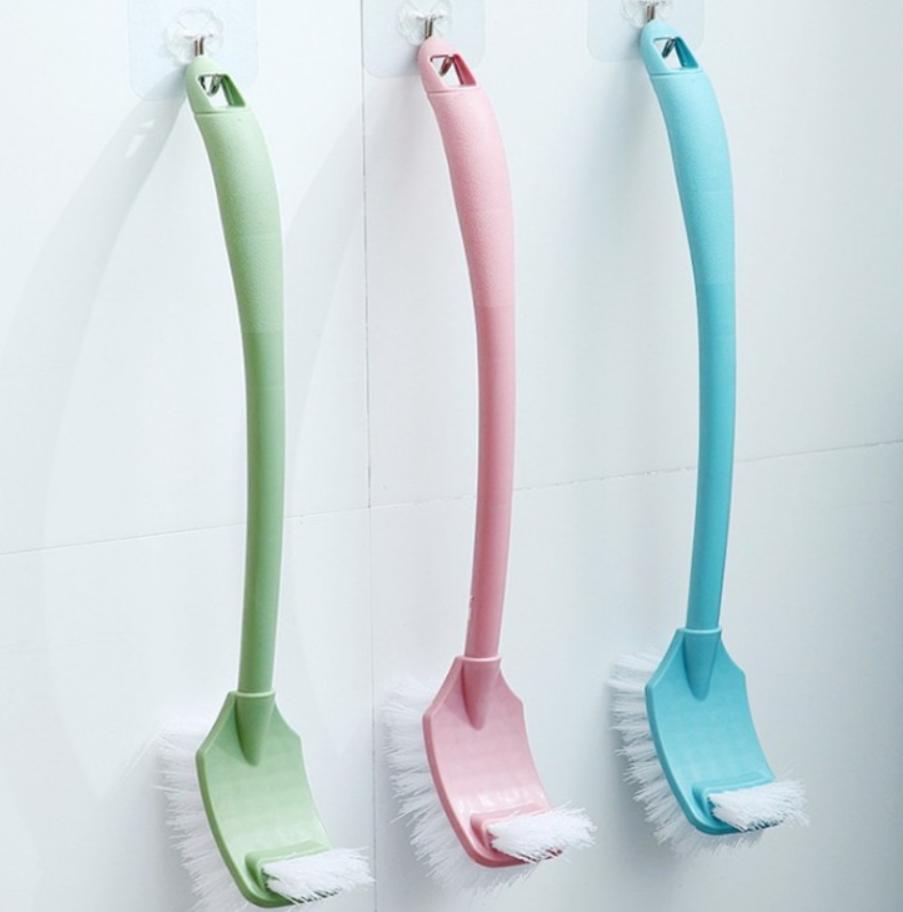 Cây chà tolet nhà vệ sinh hai đầu tiện dụng, cây chà bồn cầu