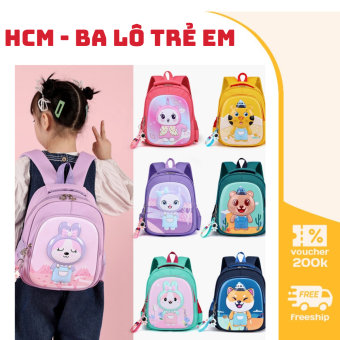 Ba lô cho bé trai bé gái ba lô trẻ em mầm non mẫu giáo đi học hình thú đáng yêu
