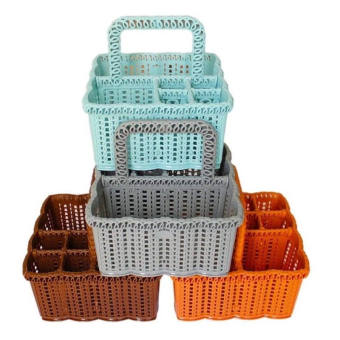 Giỏ vuông 6 ngăn, đựng mỹ phẩm, đồ làm nail, lược, cọ... - Rổ nhựa đựng đồ nail giá tốt - Hàng nhựa Thắng Lợi