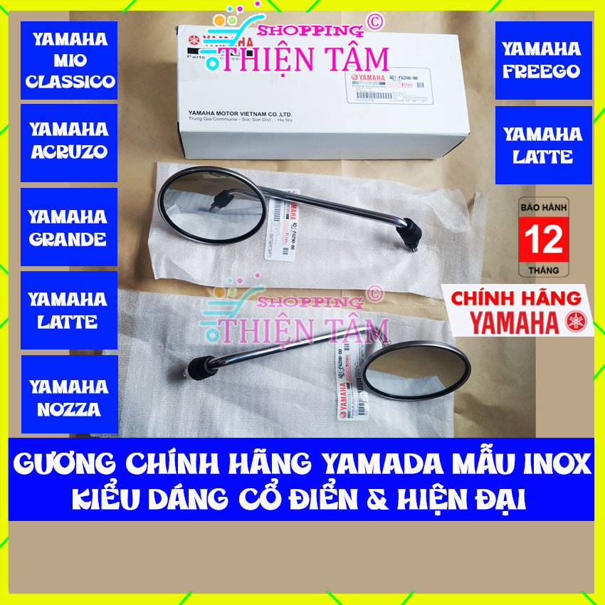 Gương Chiếu Hậu, Kính Chiếu Hậu Xe Máy Mio, Acruzo, Nozza, Grande, Luvias, Freego, Latte Chính Hãng Yamaha