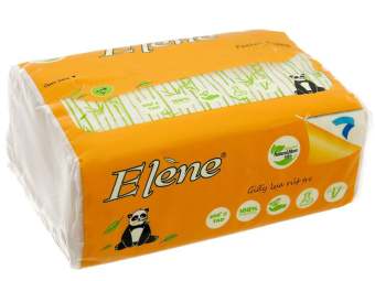 Giấy lụa rút tre Elene  100 tờ 3 lớp