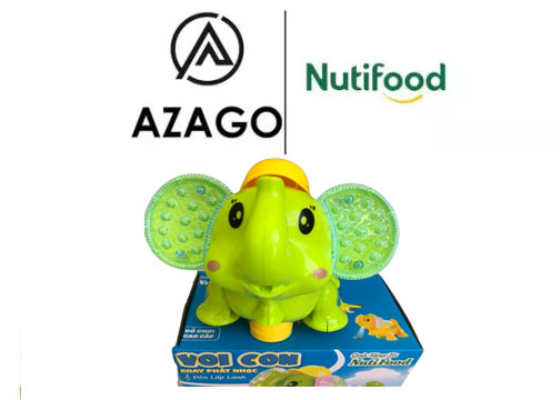Đồ chơi voi con xoay phát nhạc vpn02-thương hiệu nutifood - azago