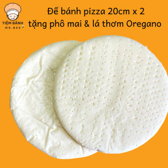 – Đế bánh pizza set 2c - Kèm phô mai, lá thơm Oregano (size 20cm-240gr x 2)