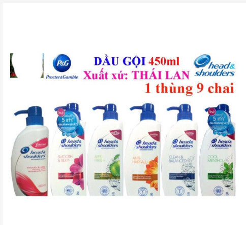 Dầu gội head and shoulder thái lan 450ml đủ màu
