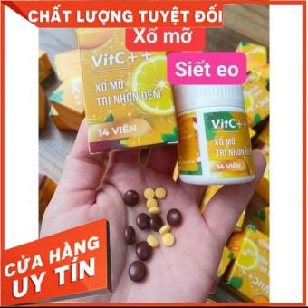Hộp 14 Viên Kẹo Siết Eo Xổ Mỡ VIT-C++ Giảm Mỡ Nội Tạng , Táo Bón , Mỡ Cứng Sang Mỡ Mềm Hiệu Quả VITC