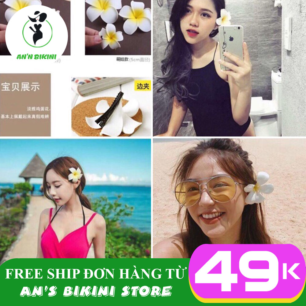 Cài, kẹp tóc hoa sứ, hoa đại siêu xinh, đi chơi đi biển, sống ảo, cao cấp thời trang sang trọng phù hợp với mọi lứa tuổi, hàng đẹp giá rẻ