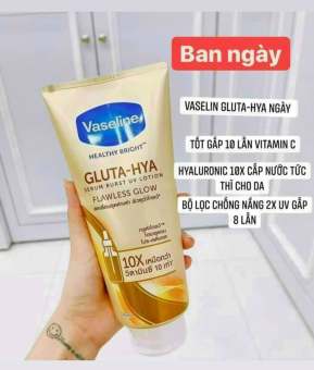 Sữa Dưỡng Thể Vaseline Healthy Bright Gluta HYA Serum 10X Thái Lan 330ml ( màu vàng )