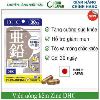 viên uống DHC Kẽm ZinC Nhật Bản | loại 30 ngày