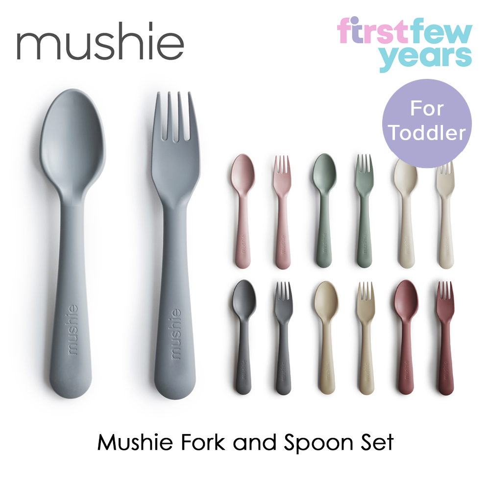 Mushie Fork and Spoon for Kids Set 