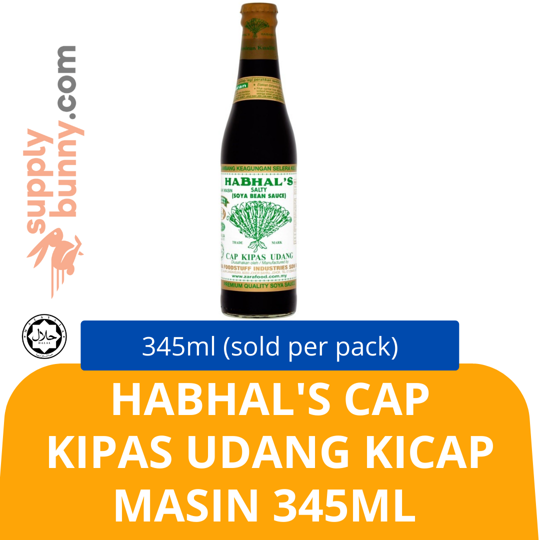 Habhal's Cap Kipas Udang Kicap Masin 345ml Halal