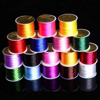 Cuộn dây thun nhiều màu dây cước lụa xâu vòng 10m/ cuộn